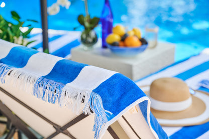 Dream Blue Stripe Beach Towel