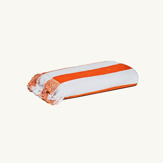 Dream Orange Stripe Beach Towel